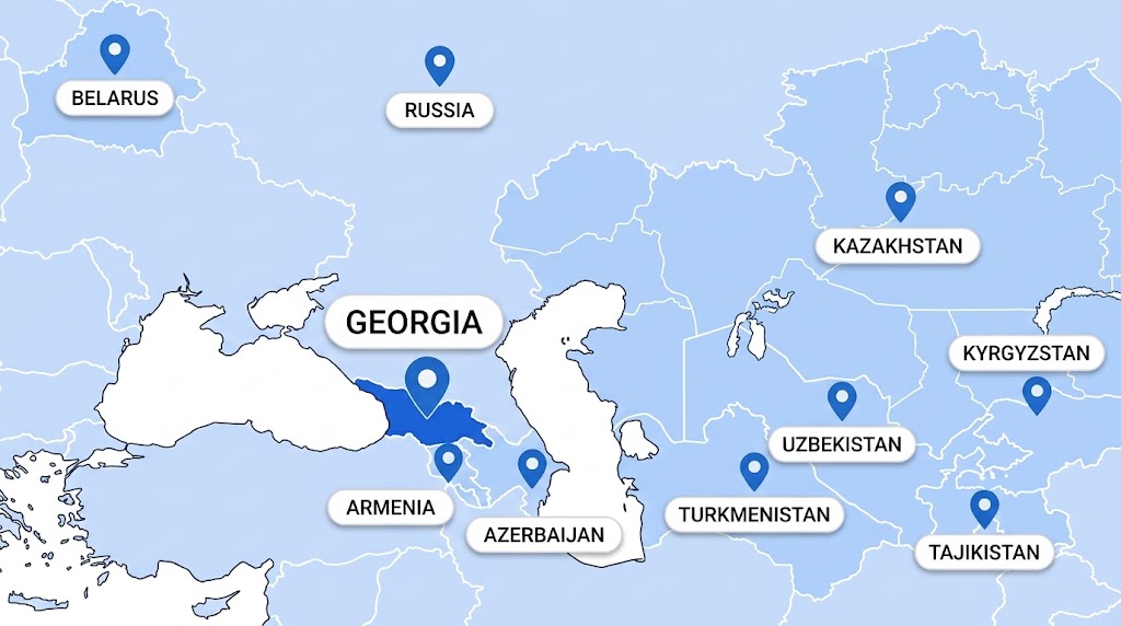 Регионы покрытия CGSULIT: Россия и страны СНГ